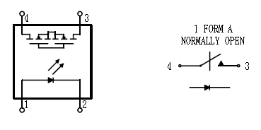 KCP1008, Твердотельное оптореле c MOSFET выходом, нормально разомкнутое, на 100 Вольт 150 мА